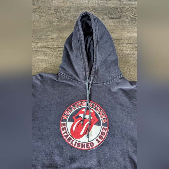 Rolling Stones Hoodie Mens Official Logo 2005 Rock Music Pullover Y2K Size M - Picture 2 of 9